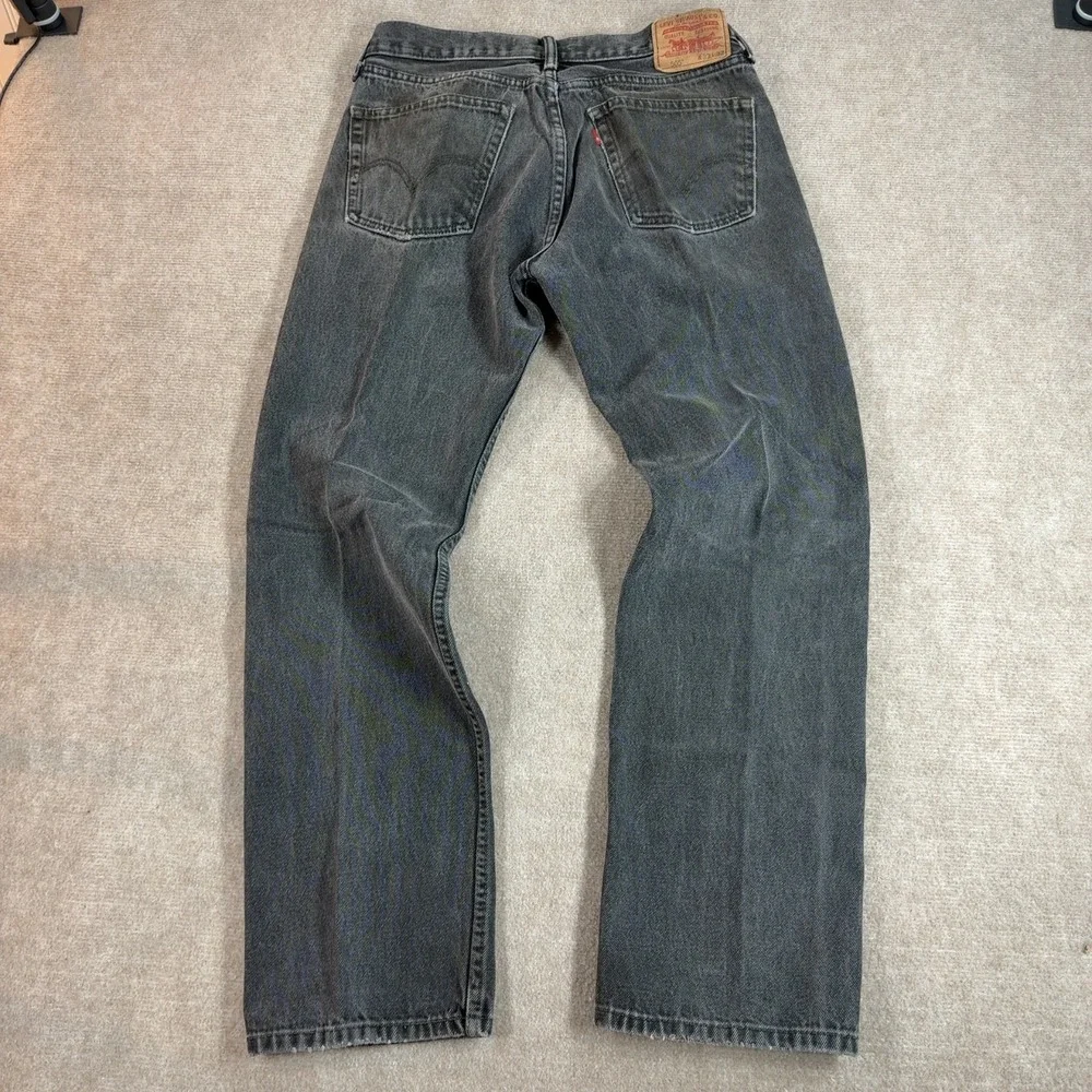 Vintage Levis 505 Jeans 33x32 Mens Classic Straight Black Grunge Work Y2k